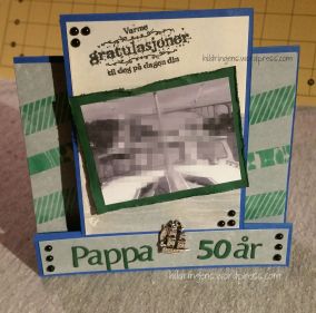 Bestillingskort Jeanettes pappa 50 år stepcard forside med anonymisering og vannmerke